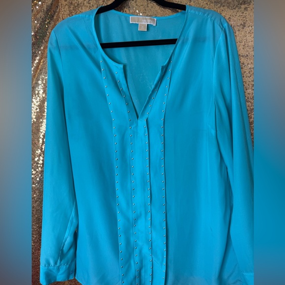 Michael Kors Vibrant Blue Blouse - Picture 3 of 7